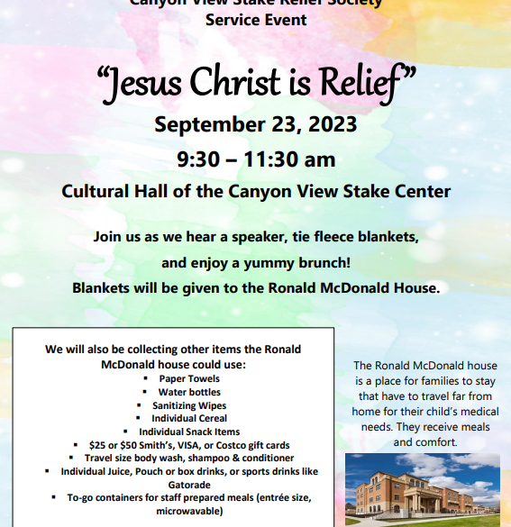 Relief Society Service Event