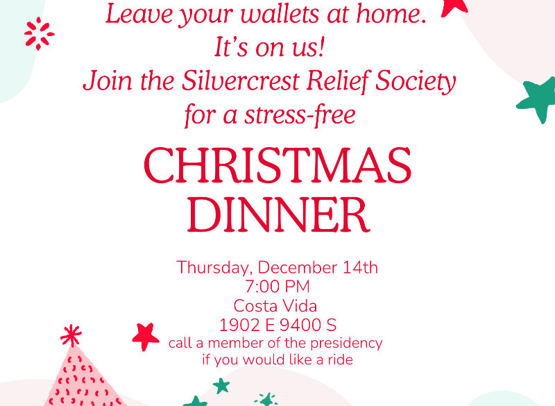 Relief Society Christmas Dinner