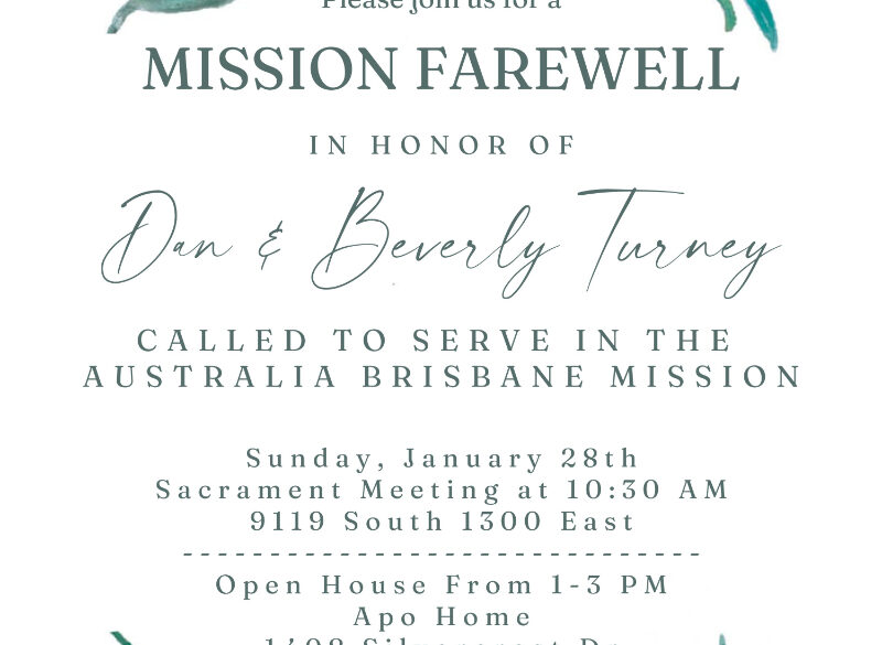 Missionary Open House – Dan and Beverly Turney