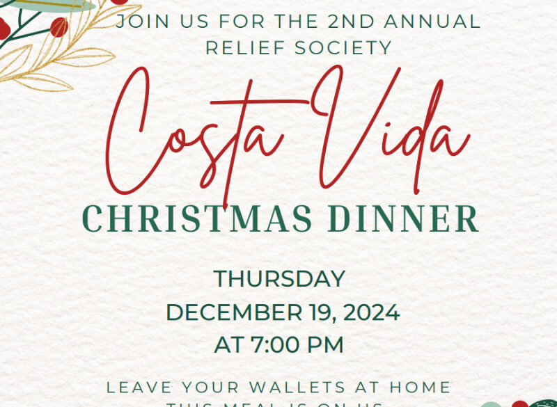 Relief Society Dinner