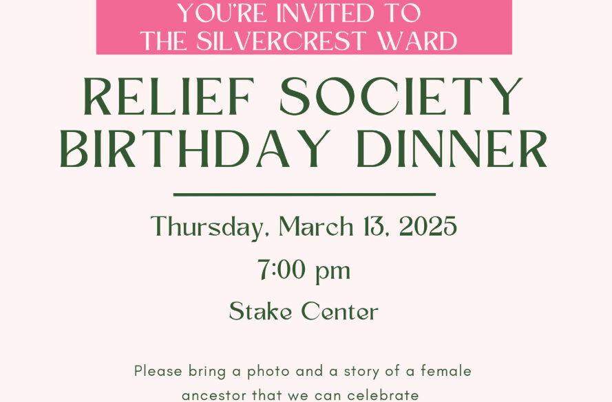Happy Birthday, Relief Society!